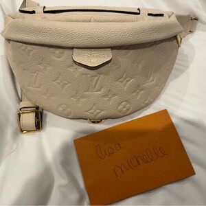 Louis Vuitton cream Empreinte bumbag